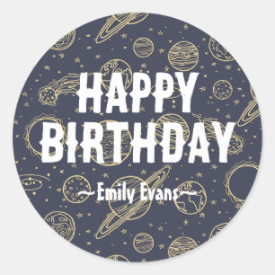 Stickers d'anniversaire de l'espace extra-atmosphé