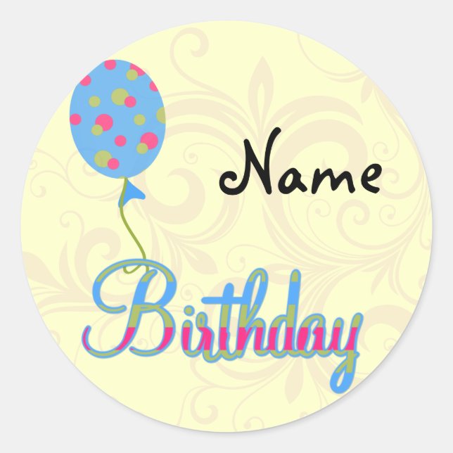 Stickers d'anniversaire personnalisés (Devant)
