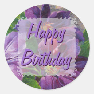 Stickers d'anniversaire vintage