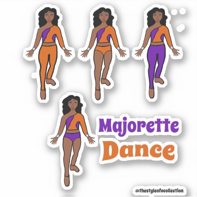 Stickers Danseur Changement Rapide Purple Orange (Devant)