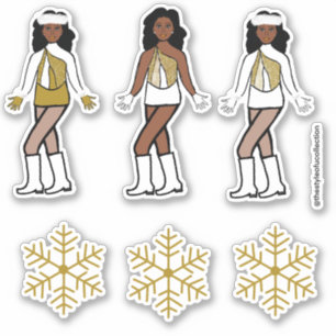 Stickers Danseuse d'or d'hiver #1