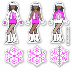 Stickers Danseuse Rose d'hiver #1