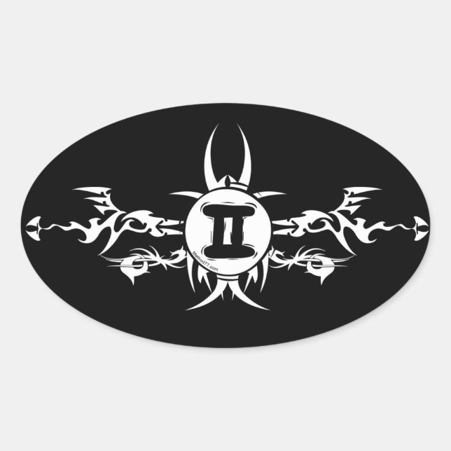 Stickers Dark Tribal Gemini (Devant)