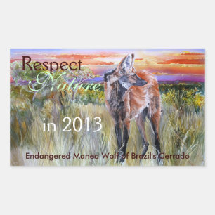 Stickers d'art aquarelle Wolf Manqué