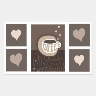 Stickers d'art de l'amour du café