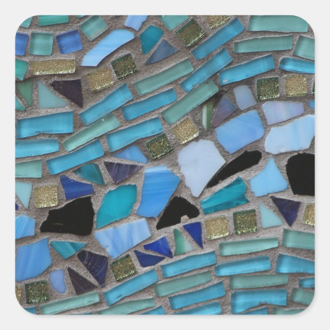 stickers d'art en pierre de verre de couleur mosaï (Devant)