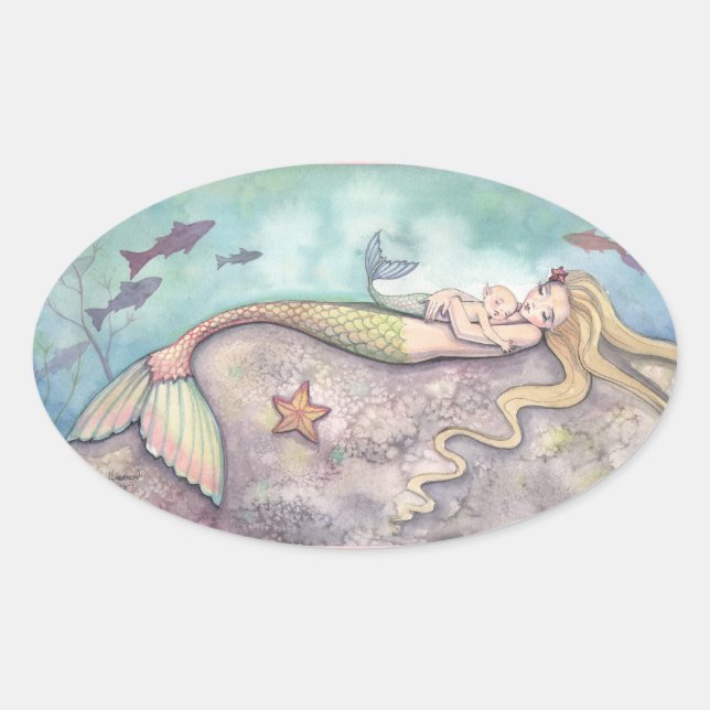 Stickers d'art Imaginaire de la sirène (Devant)