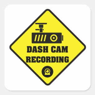 Stickers d'avertissement de caméra de sécurité Das