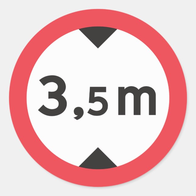 Stickers d'avertissement de hauteur (Devant)