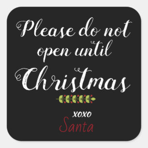 Stickers d'avertissement de paquet père Noël pour