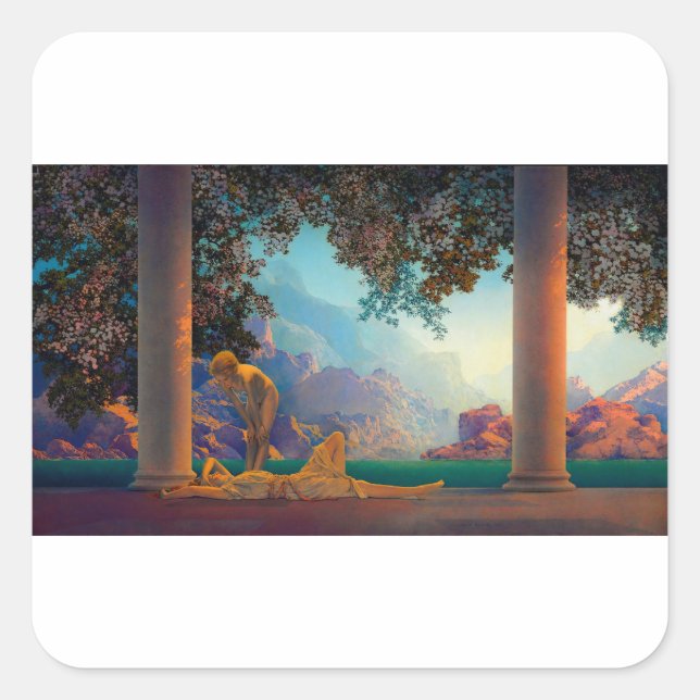 Stickers DAYBREAK Maxfield Parrish 1922 (Devant)
