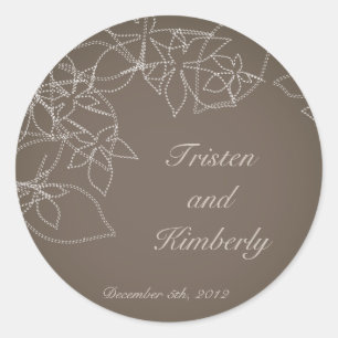 Stickers de 20 à 1,5 po Favor Automne Floral Fall 