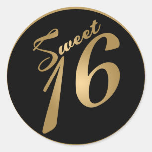 Stickers de 20 à 1,5 po Favor Sweet 16 Gold
