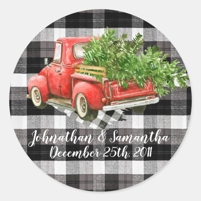 Stickers de 20 à 1,5 po Favor XMAS Camion Baffalo  (Devant)