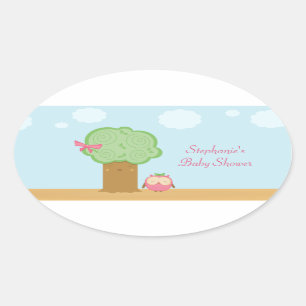 stickers de baby shower chou kawaii chou élégant