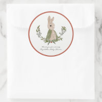 Stickers de Baby shower de lapin doux Favoriser le