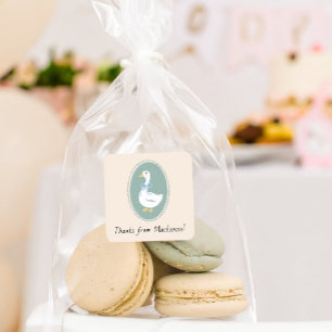 Stickers de Baby shower d'oie Vintage