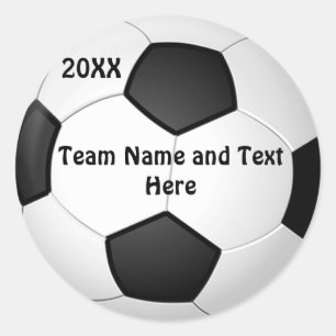 Stickers de balle de football PERSONNALISÉ NOM, AN