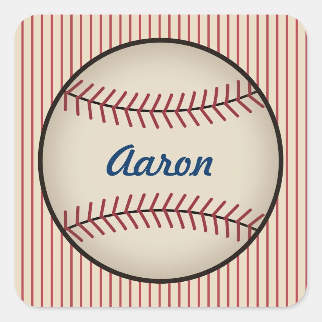 Stickers de baseball Vintage personnalisés (Devant)