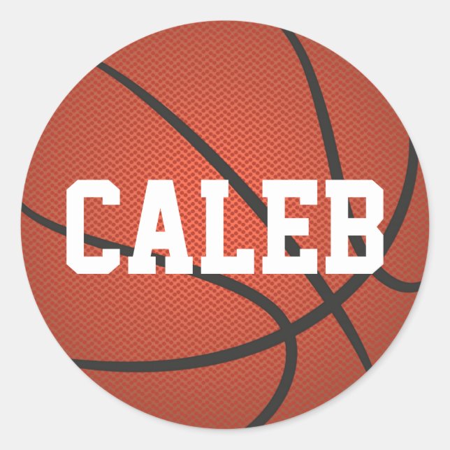Stickers de basket-ball de nom personnel (Devant)
