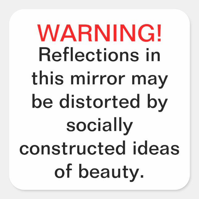 Stickers De Beauté Construite Socialement (Devant)