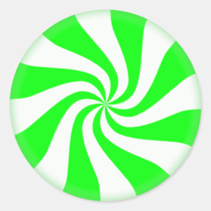 Stickers de bonbons à menthe verte