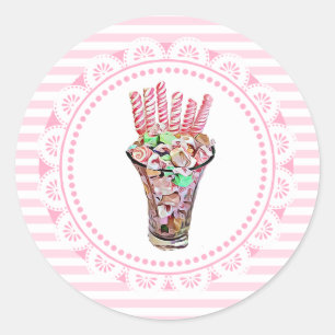 Stickers de bonbons Buffet Rose Whimsical