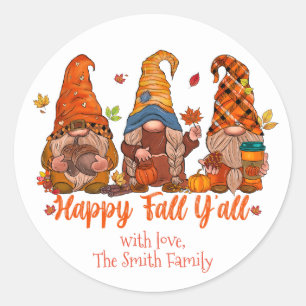Stickers De Bonne Chute, Gnome, Thanksgiving