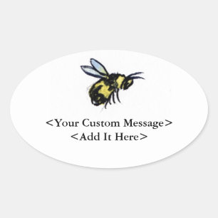 Stickers de bug ovale de l'art des insectes Custom