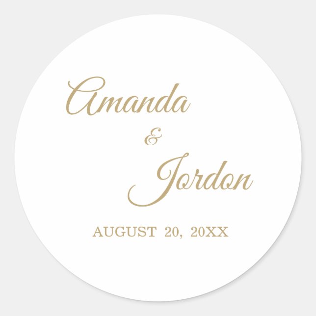 Stickers de calligraphie or simple (Devant)