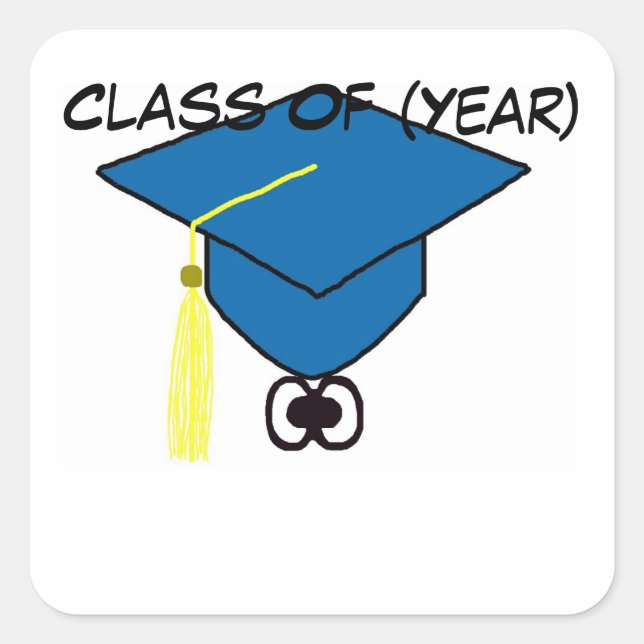 Stickers de capuchon de diplôme de réunion de clas (Devant)