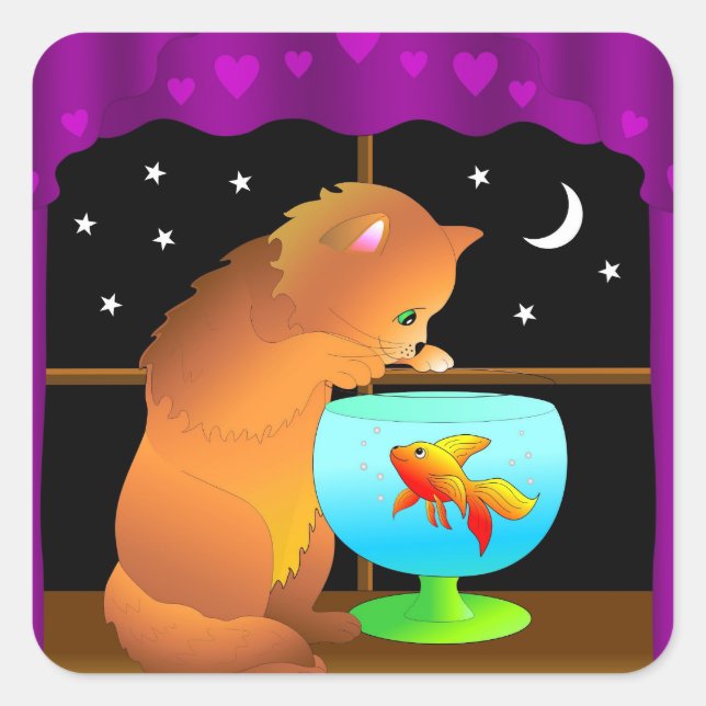 stickers de chat curieux (Devant)