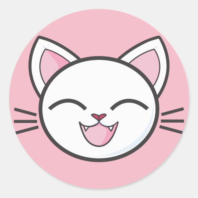 stickers de chat heureux (Devant)