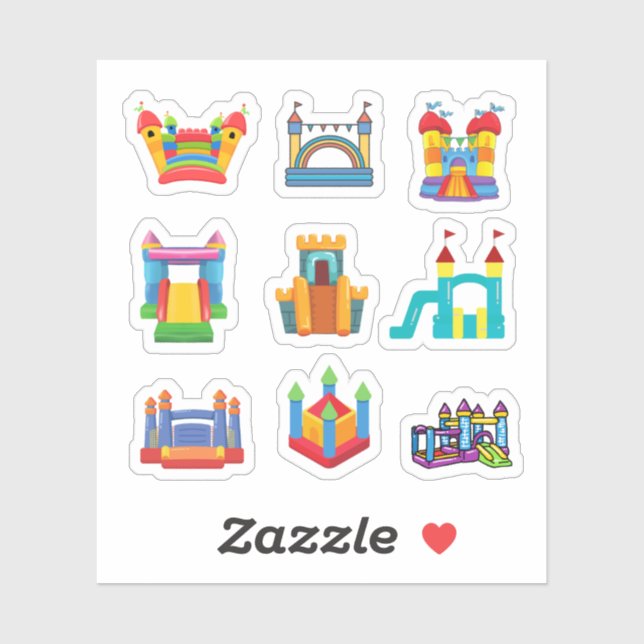 Stickers de château gonflable (Feuille)