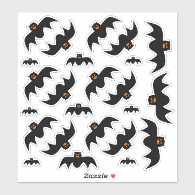 Stickers de chauve-souris effrayant de différentes (Feuille)