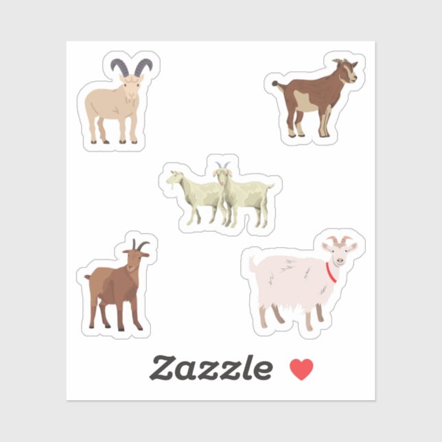 Stickers de chèvre (Feuille)