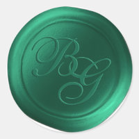 Stickers de cire Jungle Vert Double Monogramme