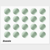 Stickers de cire Laurel Green Script Monogramme