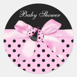 Stickers de coccinelle rose noire