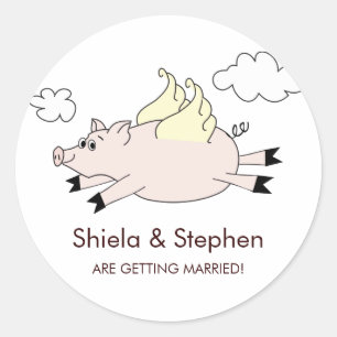 Stickers de cochons volants / Toppers de gâteaux d