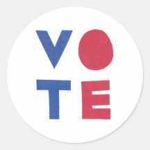 Stickers de conception de lettres bloc VOTE