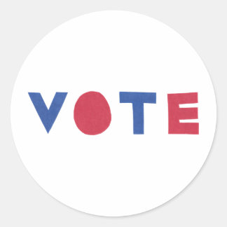 Stickers de conception de lettres bloc VOTE
