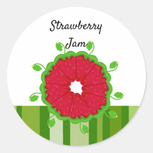 Stickers de confiture à fraises