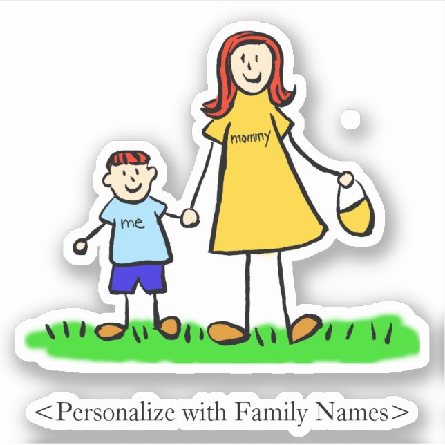 Stickers de costume de la famille Redhead Personna (Devant)