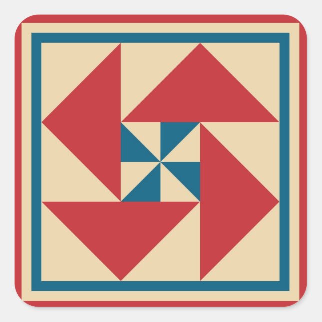 Stickers de courtepointe - Spin patriotique (rouge (Devant)