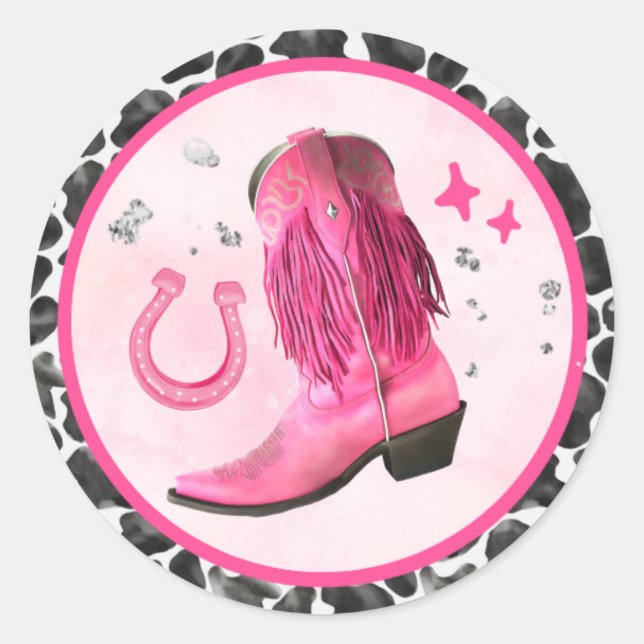 Stickers de cow-girl en Disco Rose (Devant)
