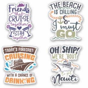 Stickers de croisière Set 2 Vacances Navire
