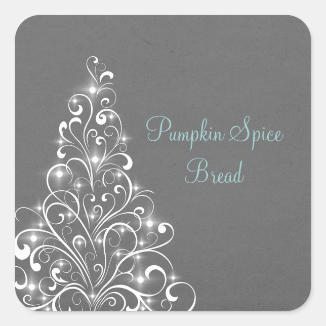 Stickers De Cuisine D'Arbre De Vacances, Gris (Devant)