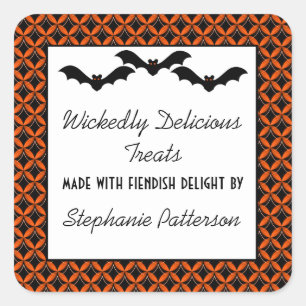 Stickers de cuisson Halloween Bats Glam Uptown