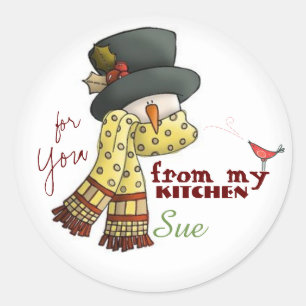Stickers de cuisson Snowman personnalisés
